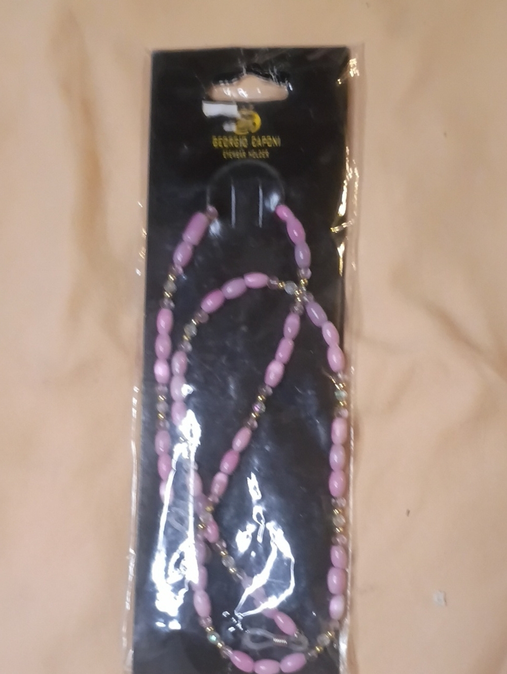 Pink Beaded Glasses Strap